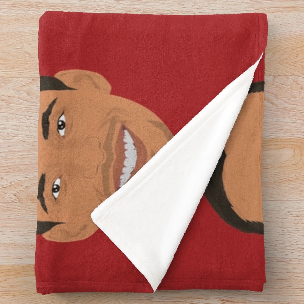 Plush blanket featuring portrait of Joel Matip, Cameroon footballer and Liverpool player