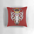 Deer skull decorative throw pillow featuring high-quality tattoo-inspired digital art design