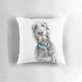 Soft, comfortable pillow featuring a deerhound, wolfhound, and scruffy lurcher design, perfect for Scottish deerhound owners.