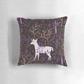 Whimsical deericorn illustration in a purple pillow design