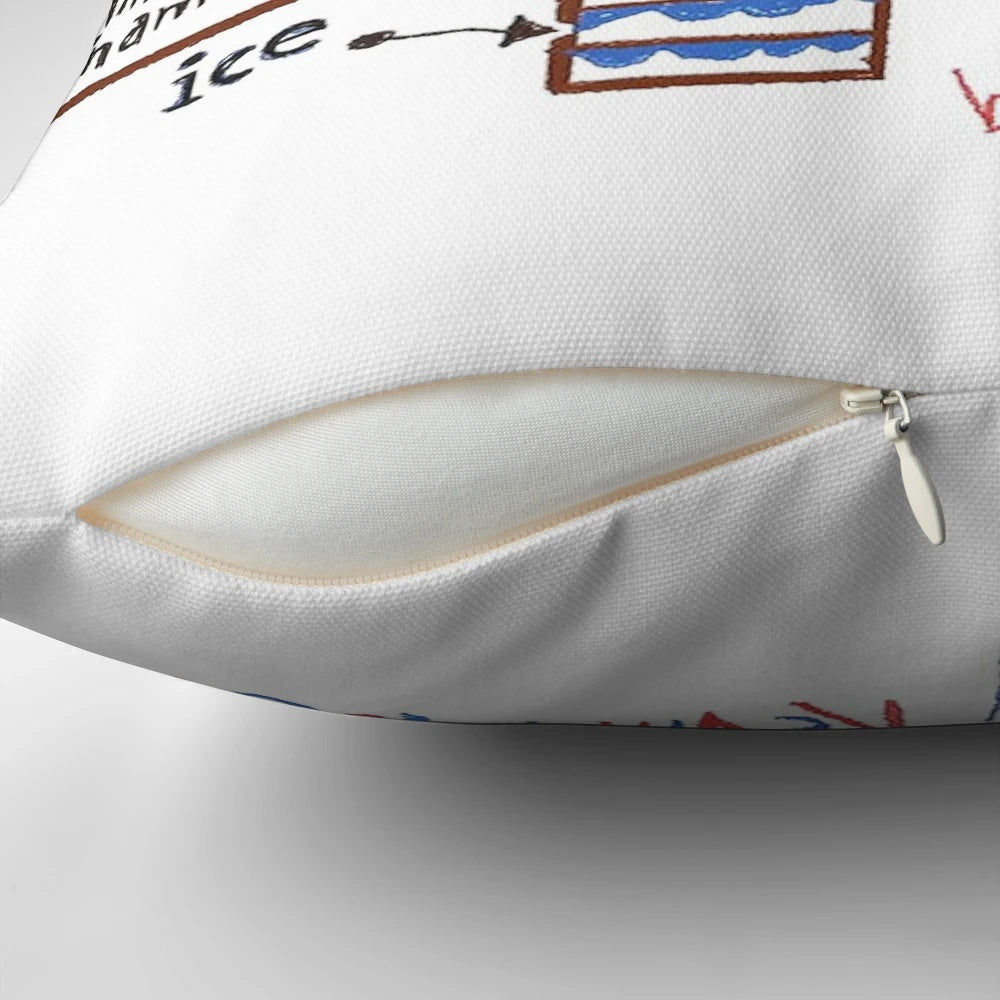 Cozy "Home Alone" inspired pillow featuring Kevin McCallister's defense plan