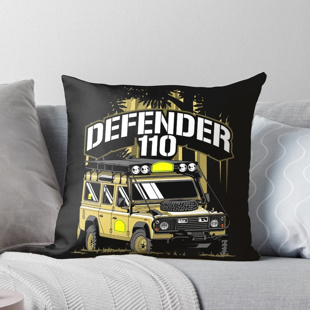 Defender Pillow with Land Rover 110 logo