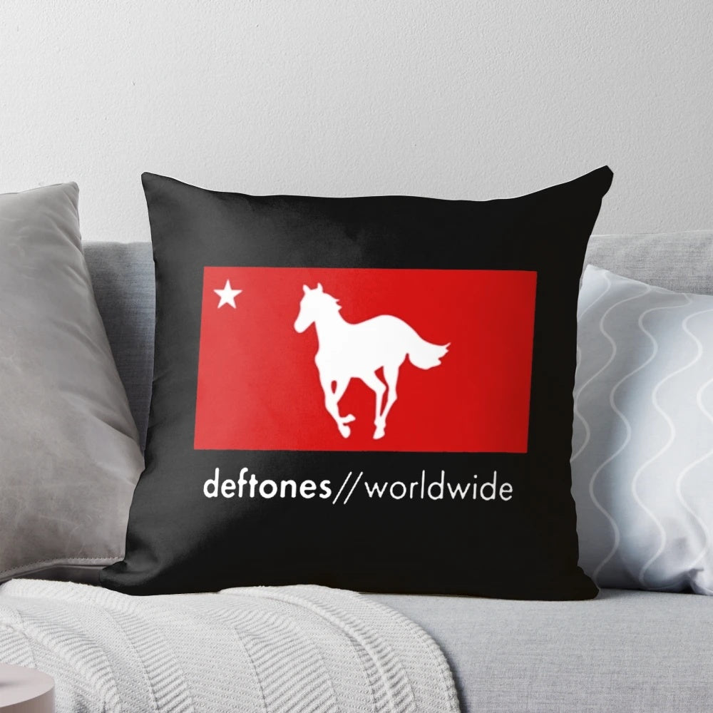 Deftones-inspired supersonic rock band throw pillow