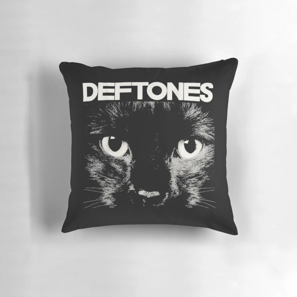 Deftones band art pillow with iconic band logo and design