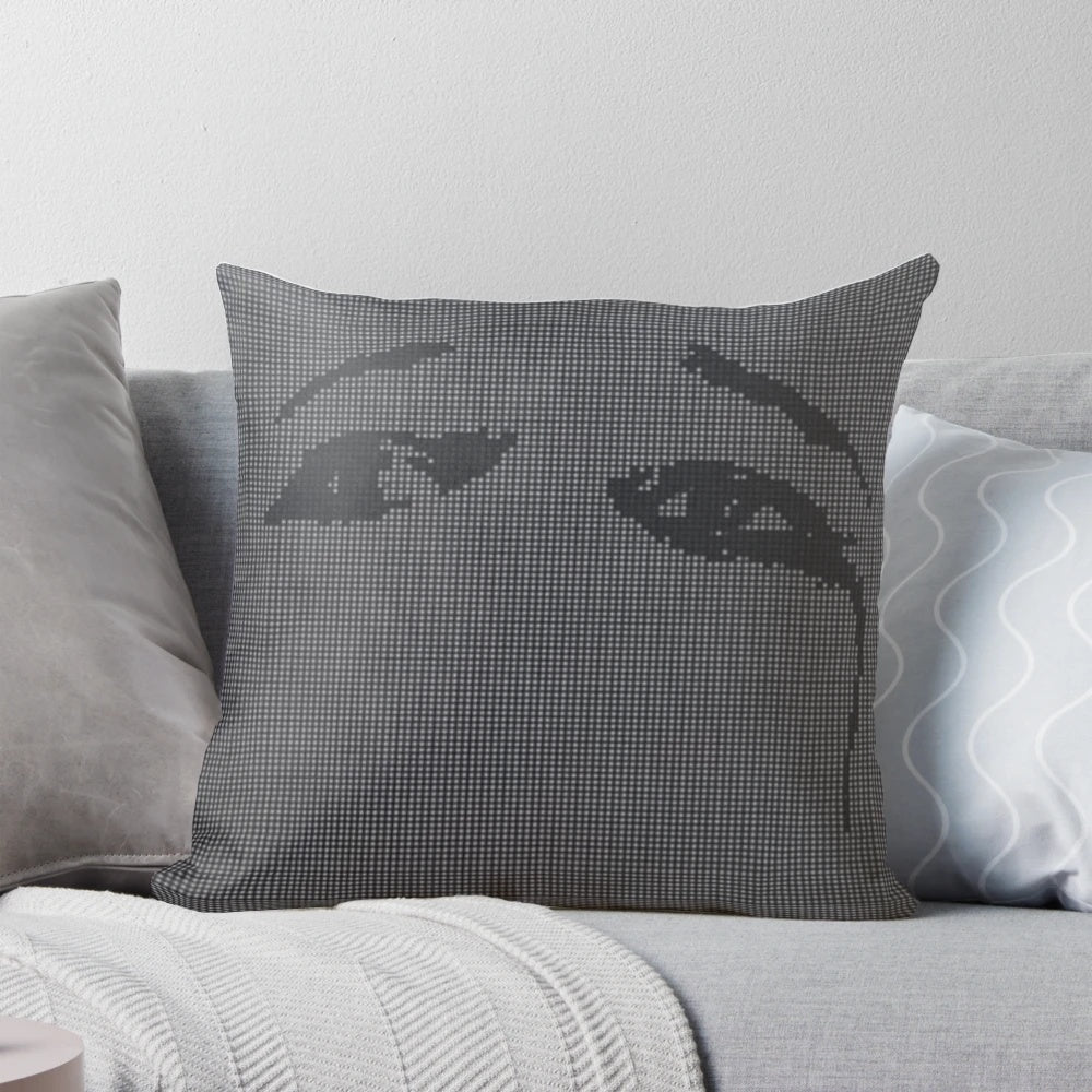 A pillow featuring a detailed deftones skull anatomy design, perfect for deftones fans and rock/metal enthusiasts.