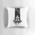 Degrees of Separation Fantasy Pillow with Dragon Age Eluvian and Dread Wolf Design