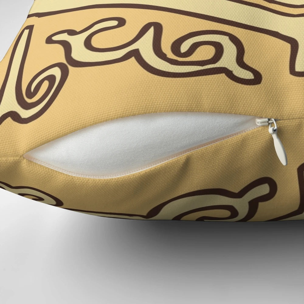 Vibrant custard cream biscuit-themed pillow, a whimsical addition to any home.