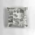 Vibrant kit kat collage printed on a plush, comfortable pillow