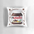 A decorative pillow featuring a delightful Nutella-inspired swirl design