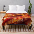 Delicious bacon texture pattern plush blanket for meat lovers
