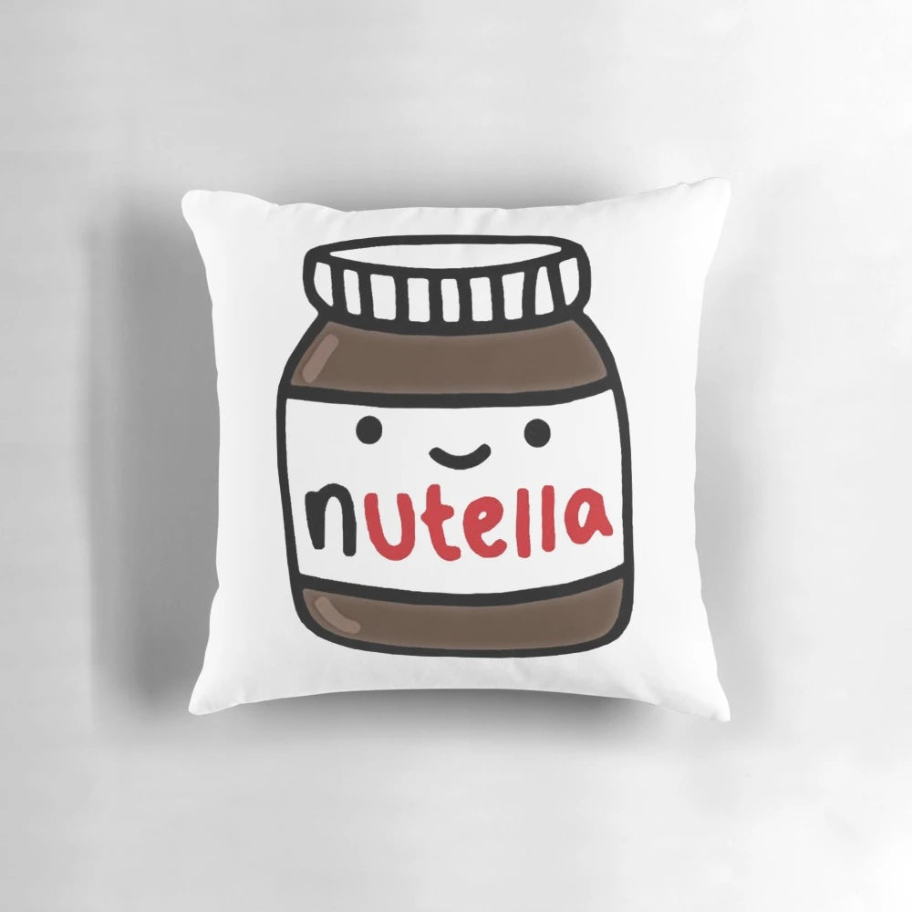 A cuddly Nutella-themed pillow pod with a charming, playful design.