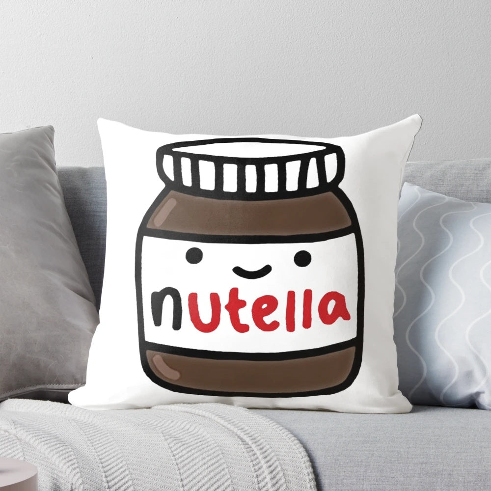 A cuddly Nutella-themed pillow pod with a charming, playful design.