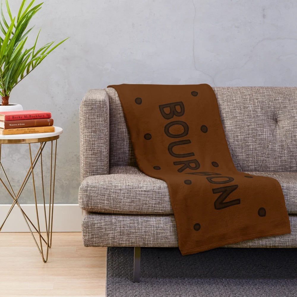 Chocolate Bourbon Biscuit Plush Blanket