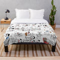 101 dalmatians plush blanket with cute cartoon puppies