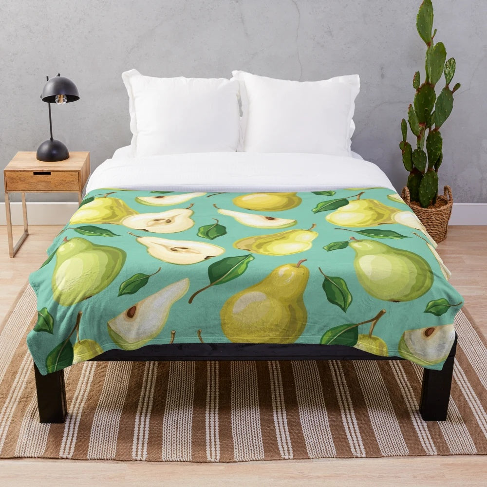 Pear plush blanket, soft and cozy