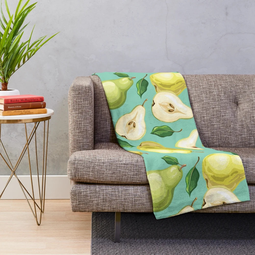 Pear plush blanket, soft and cozy