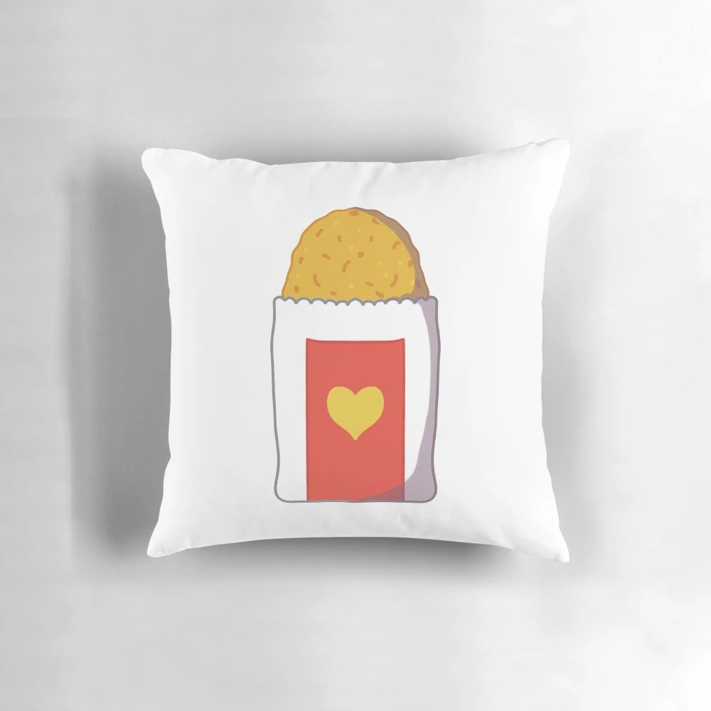 Cozy hash brown-shaped pillow for food lovers