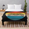 Delorean Sunset Plush Blanket - Cozy Throw for Back to the Future Fans