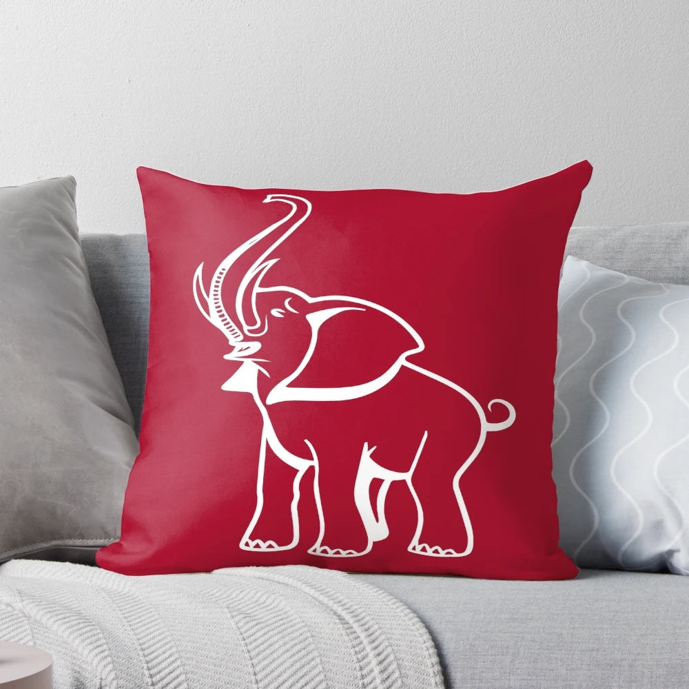 Delta Sigma Theta Sorority Elephant Red 2 Pillow