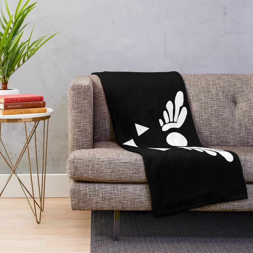 Deltarune emblem plush blanket featuring cute pixel art design