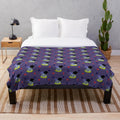 Deltarune Jevil inspired plush blanket with vibrant colors and patterns