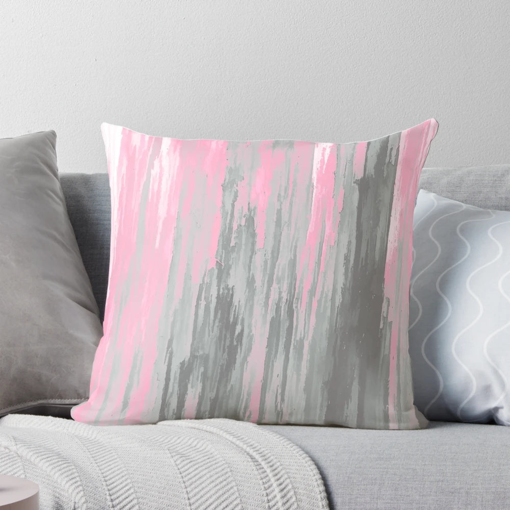 Demigirl Pride Vertical Stripe Gradient Pillow with Vibrant Colors and Soft Fabric