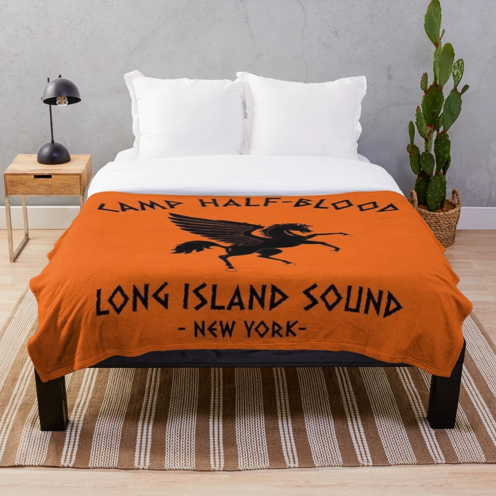 Camp Half-Blood Plush Blanket featuring Percy Jackson and demigod design