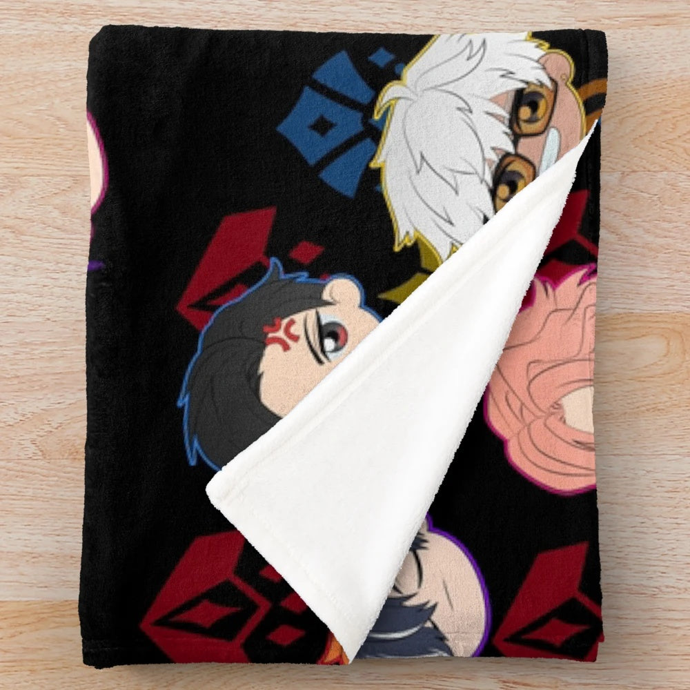 Obey Me Demon Brothers Pattern Plush Blanket