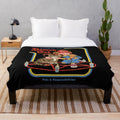 Demon Cat Plush Blanket with a spooky, supernatural design