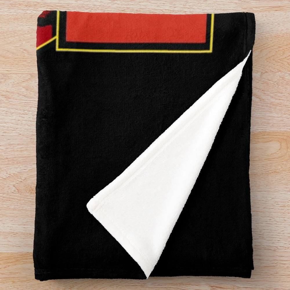 KISS band demon design plush blanket for music lovers