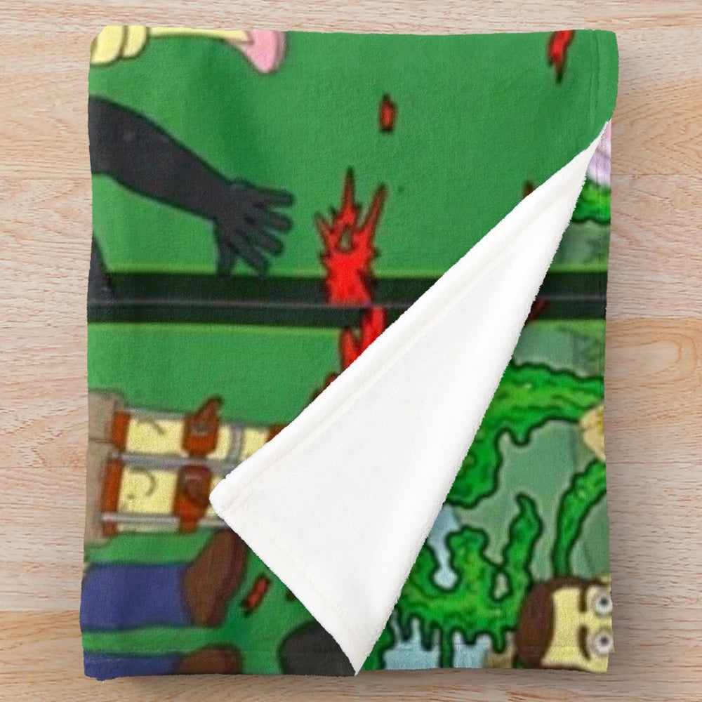 Demonic dog plush blanket inspired by Mr Pickles from Adult Swim