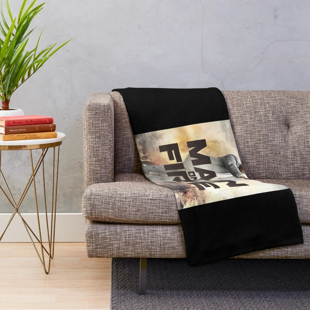 Denzel Washington inspired plush blanket for action and thriller movie fans