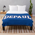 Depaul University Plush Blanket with Blue Demons Inspired Design