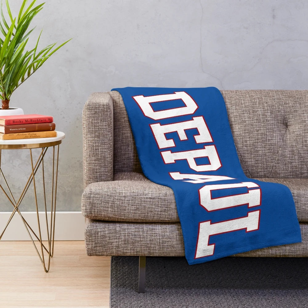 Depaul University Plush Blanket with Blue Demons Inspired Design