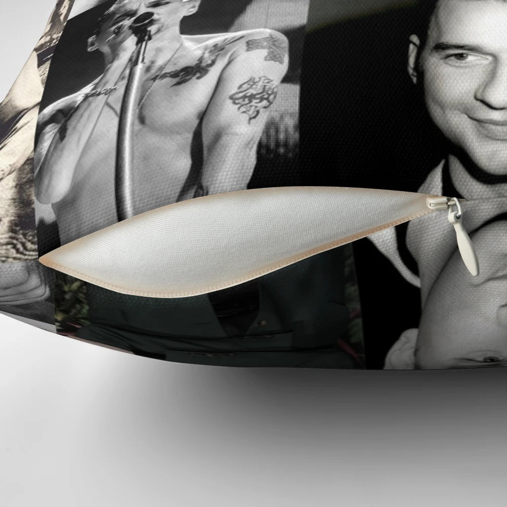 Depeche Mode inspired pillow featuring Dave Gahan