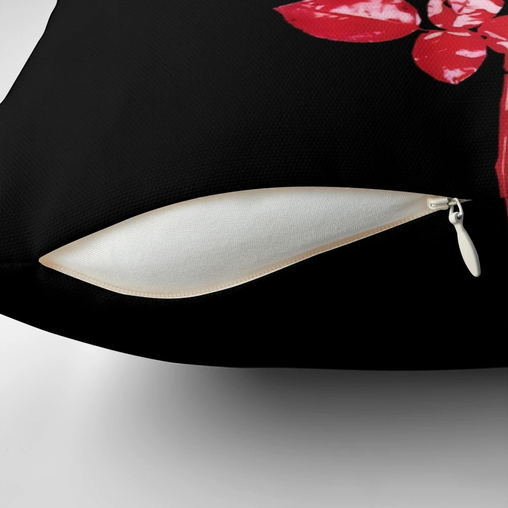 Depeche Mode-inspired pillow with abstract fox and water design