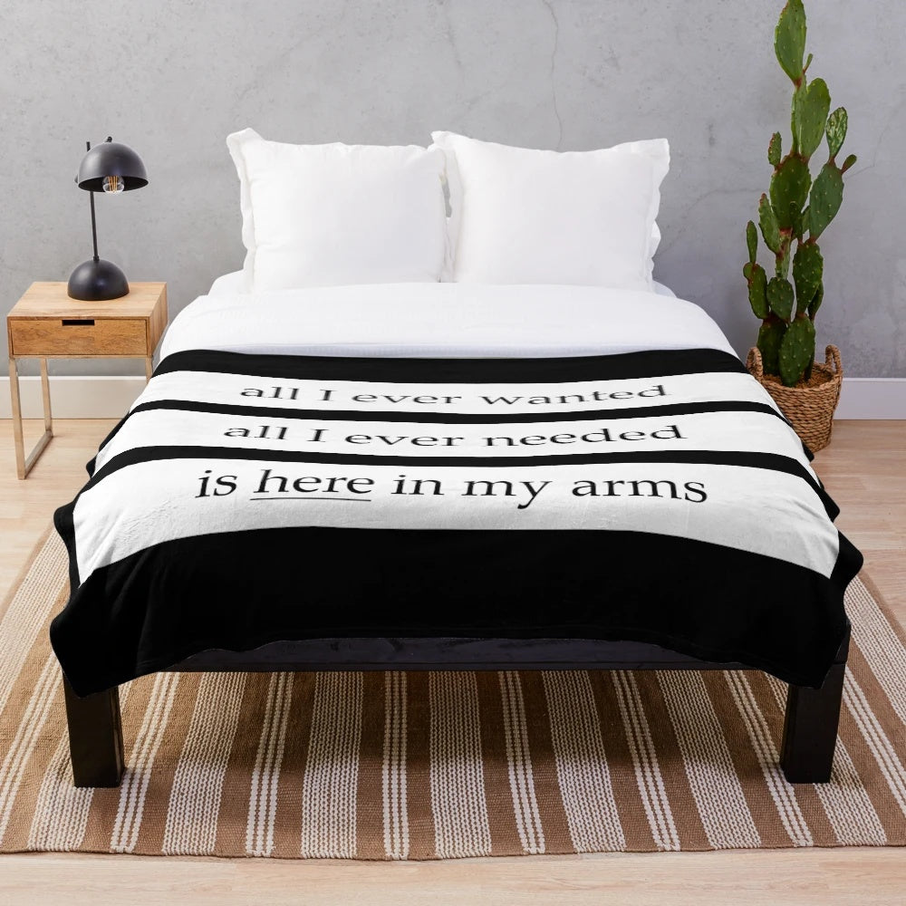 Depeche Mode inspired plush blanket with dark, gothic design