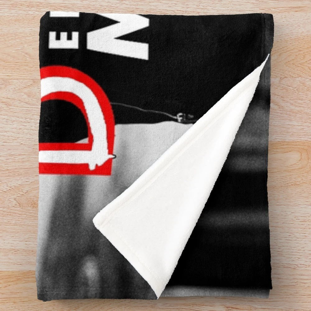 Depeche Mode inspired plush blanket with mode 2023 tour design