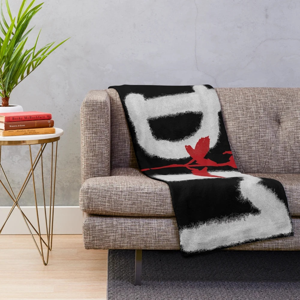 Depeche Mode inspired plush blanket with electronic music design