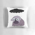 Depressed dog pillow featuring characters from the animated series Over the Garden Wall