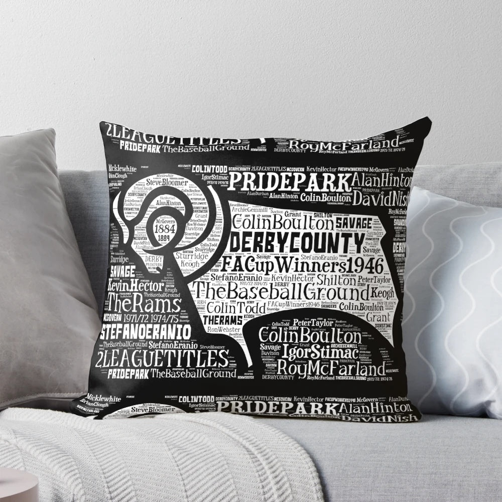 Derby County Football Club Crest Inspired Pillow Decor