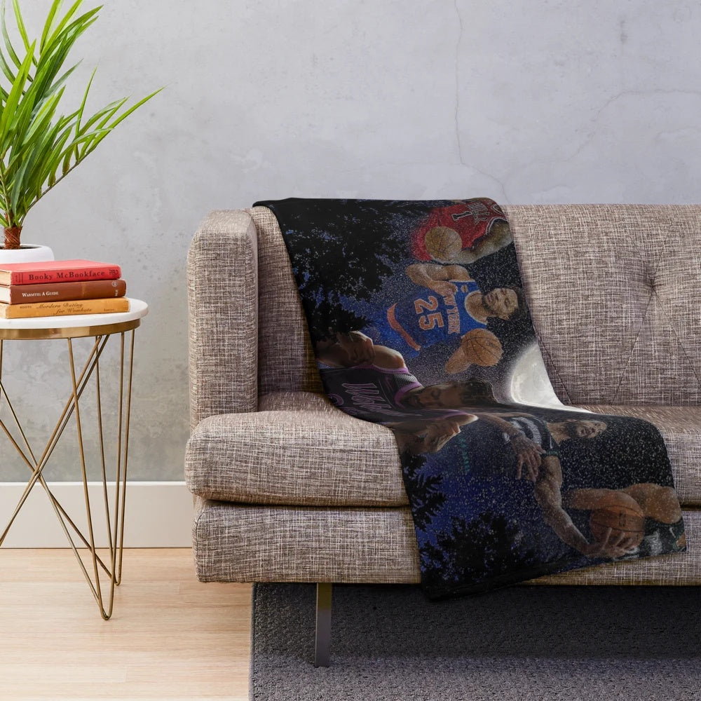 Derrick Rose inspired plush blanket featuring the former NBA star