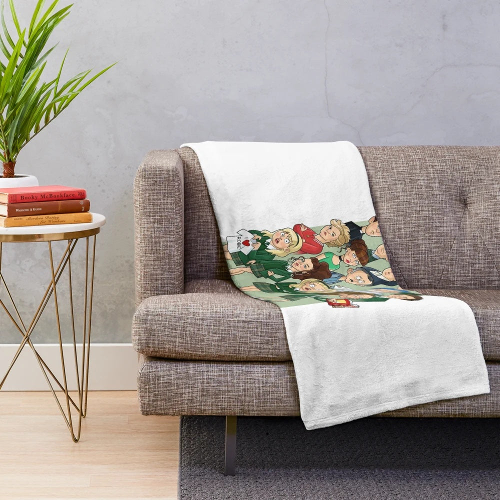 Derry Girls Plush Blanket with Derry Girls Characters