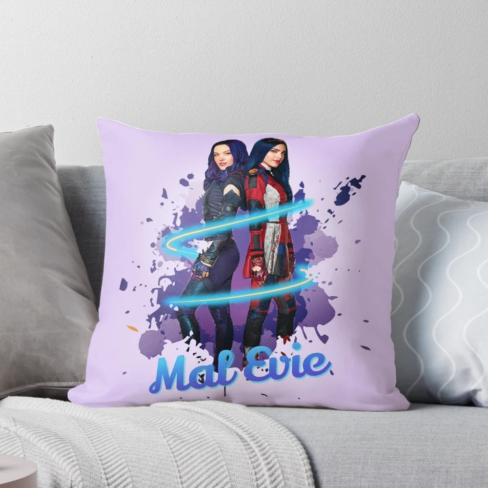 Descendants 3 inspired pillow featuring Mal and Evie