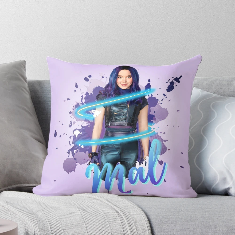 Descendants 3 Mal Pillow - Soft, Comfortable Disney Descendants Merchandise