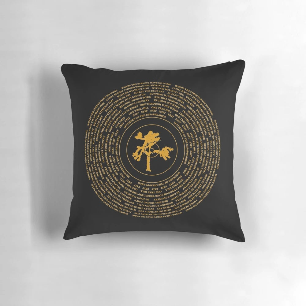 Joshua Tree Vinyl Pillow with a unique music-inspired design