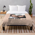 Plush blanket featuring Bollywood movie Kabir Singh stars Shahid Kapoor and Kiara Advani