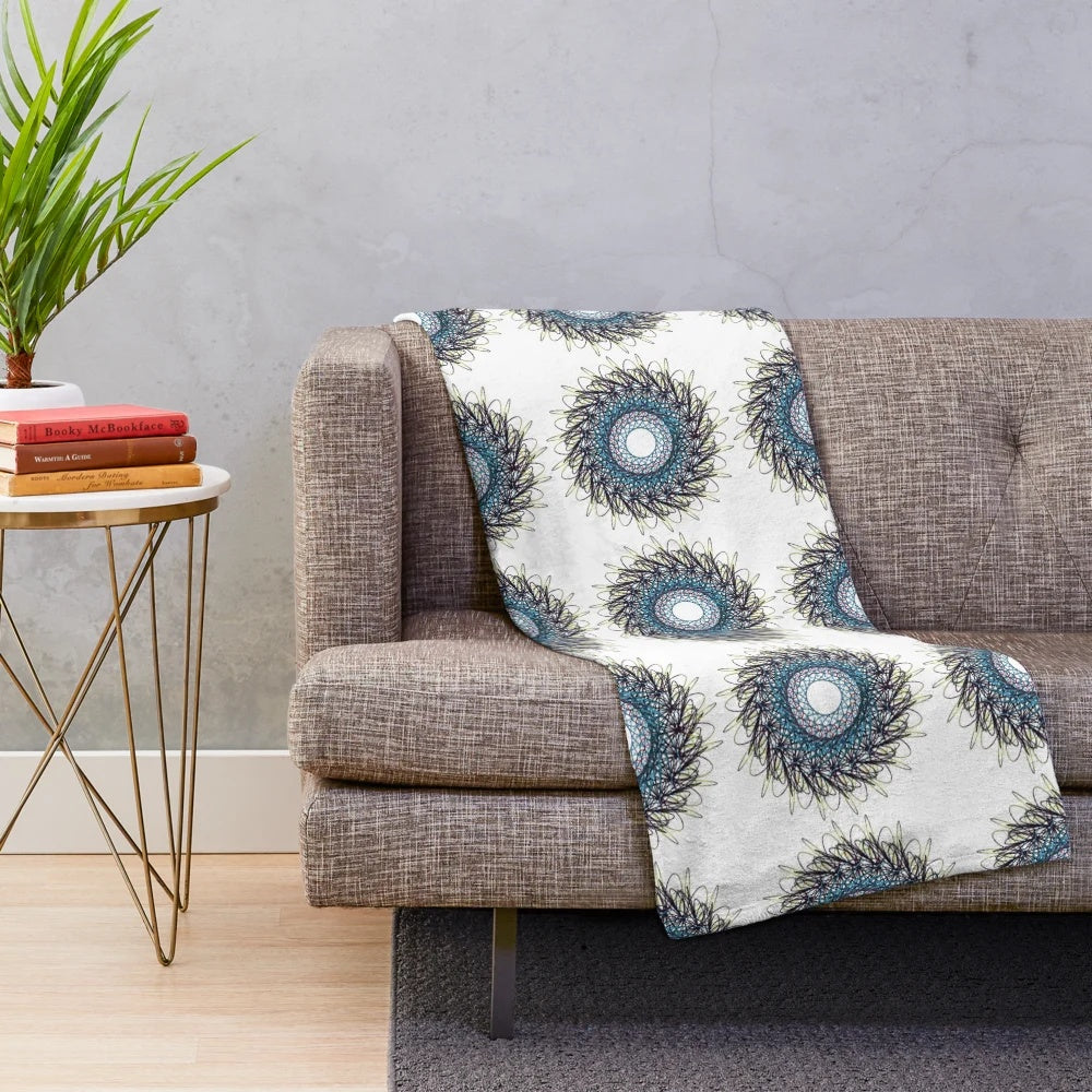 Designer's Plush and Cozy Blanket with Vibrant and Symmetrical Pattern