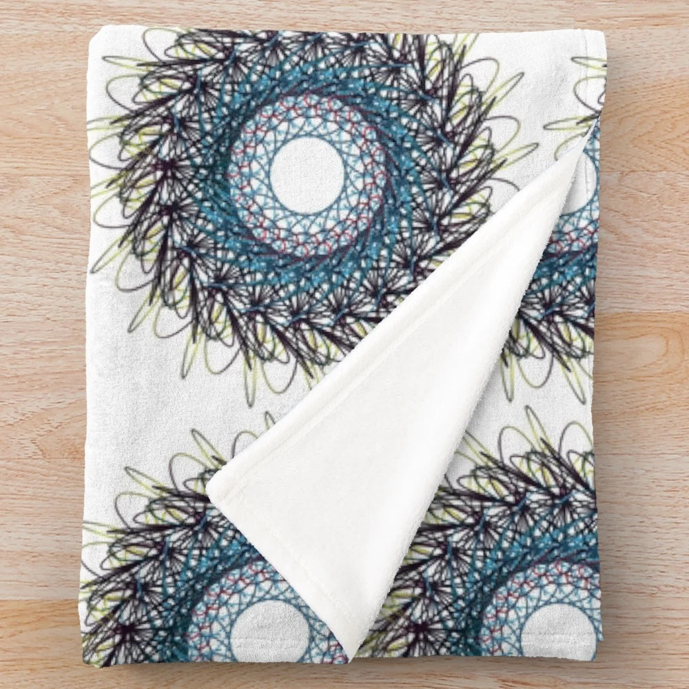 Designer's Plush and Cozy Blanket with Vibrant and Symmetrical Pattern
