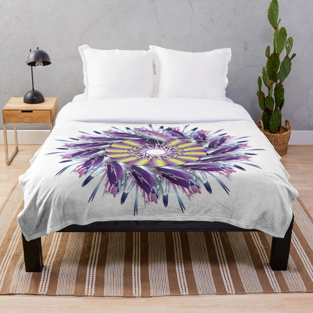 Plush and soft designer blanket with a vibrant pattern